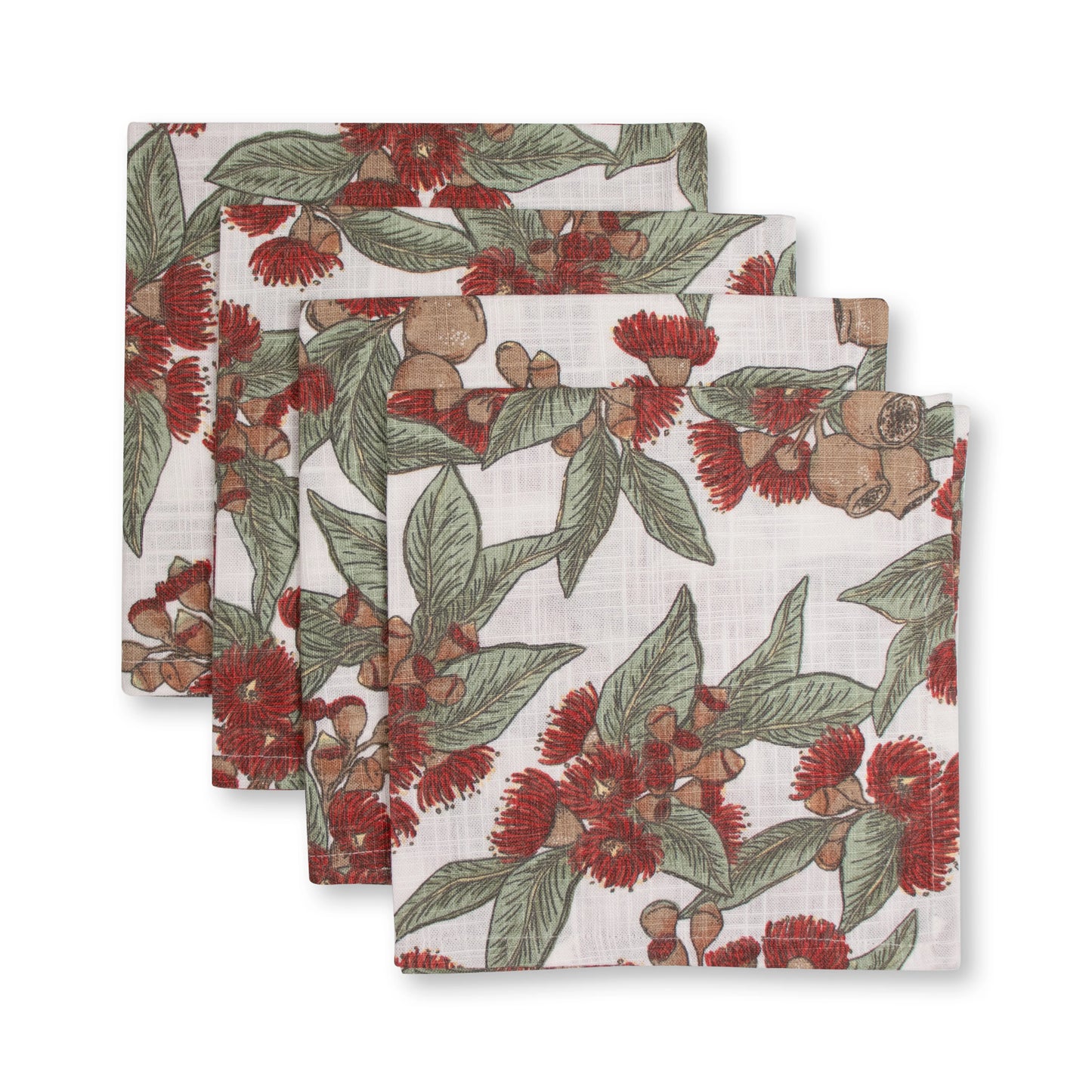 Natalie Red Napkin Set 4