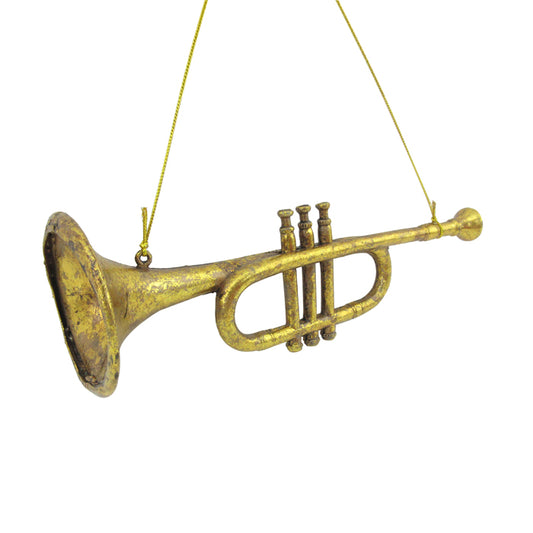 Gold Trumpet Ornament