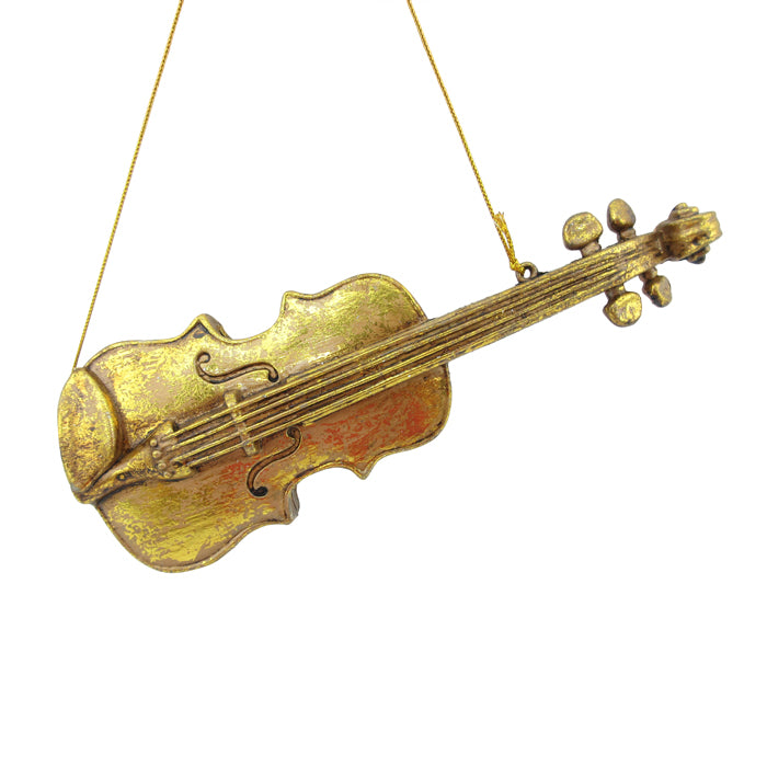 Gold Violin Ornament