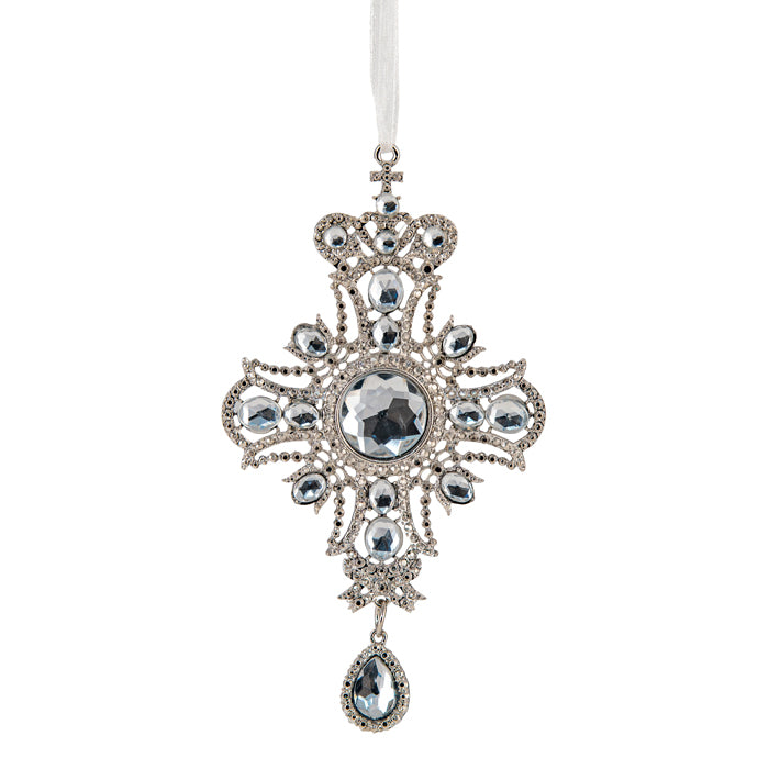 Jewel Tone Cross with Drop