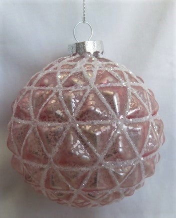 Pink Textured Glass White Pattern
