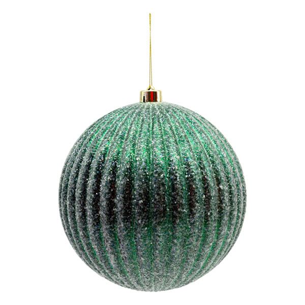 Glitter Green Lined Ball 20cm