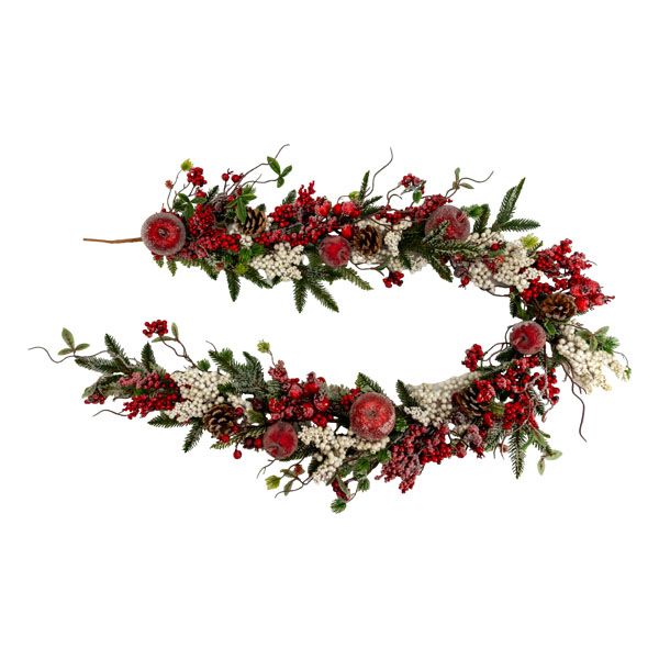 Red Apple White Berry Garland