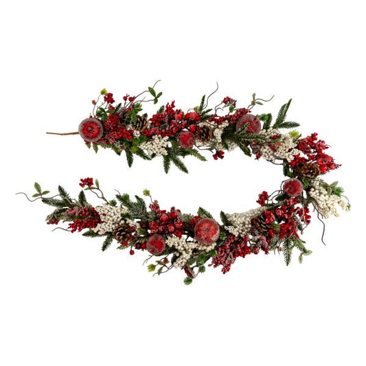 Red Apple White Berry Garland
