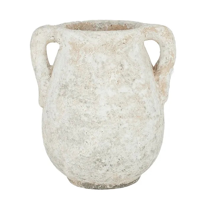 Pompei Ceramic Urn Med White