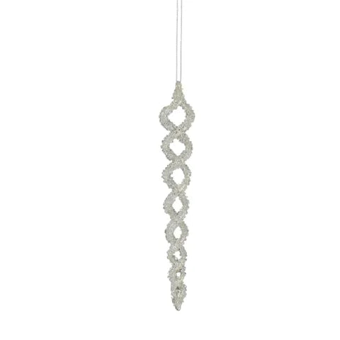 Icicle Twist Ornament Glass 25cm