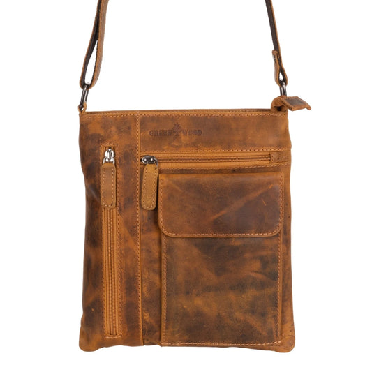 Lucy Cross Body Leather Bag Camel
