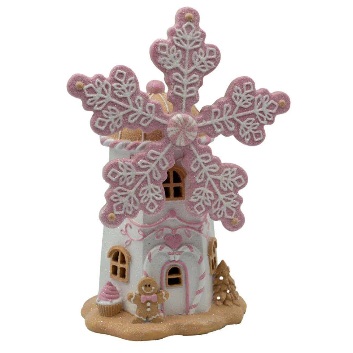 Pink Gingerbread Windmill LED