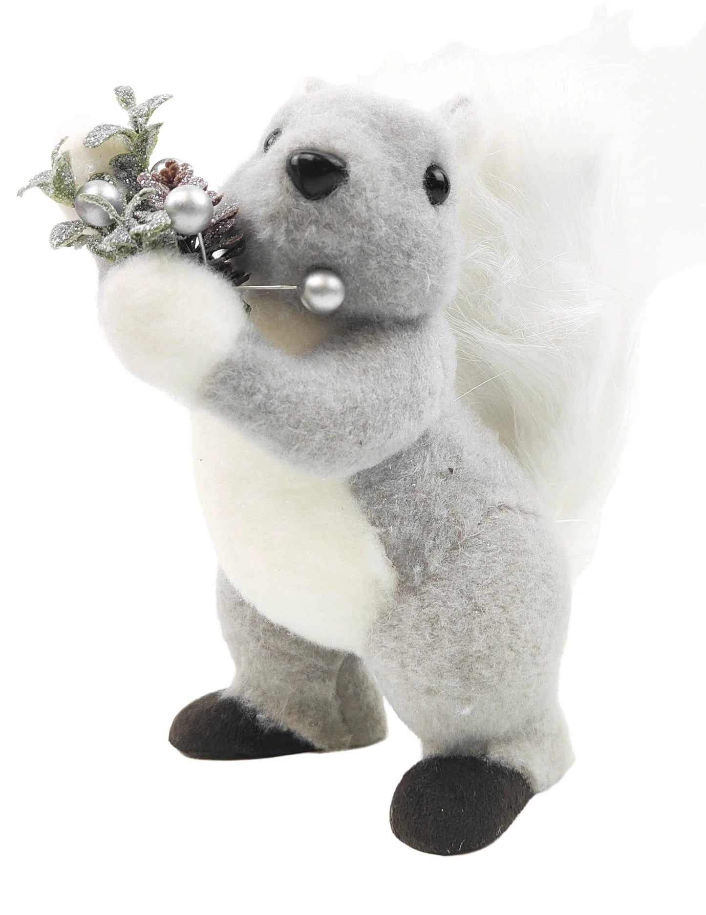 Elegant Squirrel Deco Grey & White