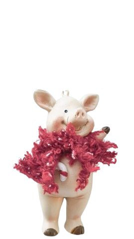 Pig With Woolen Scarf