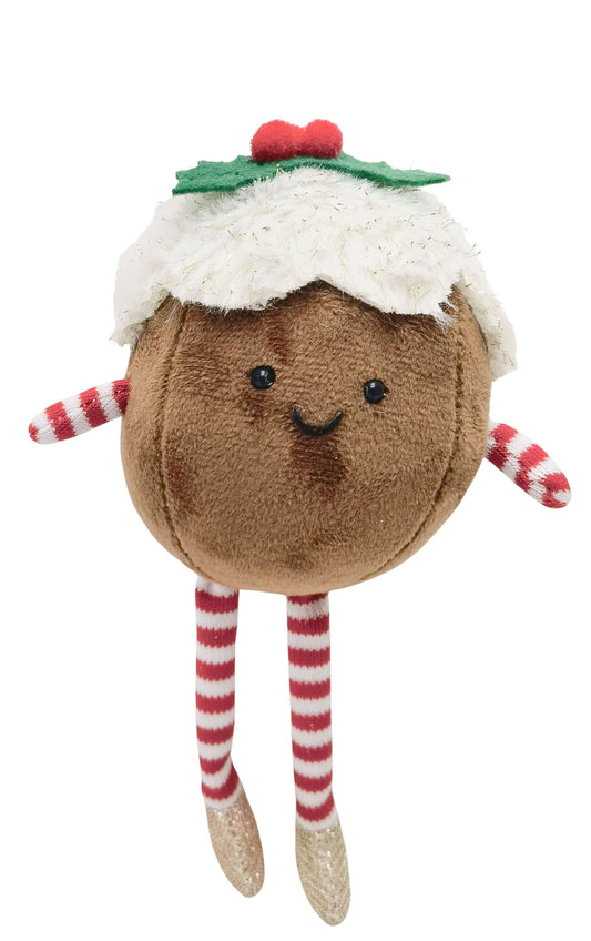 Fluffy Pudding Hanging Decoration Brown