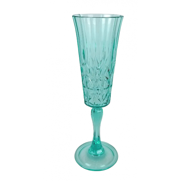 Crystal Cut Flute Acrylic Sea Foam