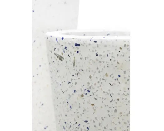Blue/White Terrazzo Round Planter 60 cm