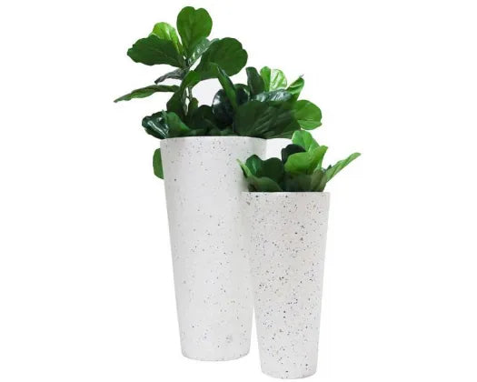 Blue/White Terrazzo Round Planter 60 cm