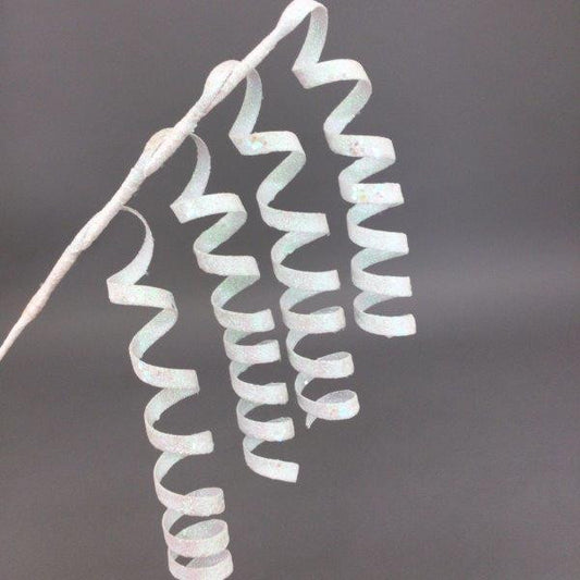 Irid White Spiral Spray