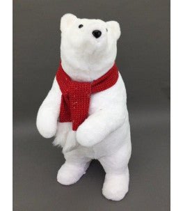 Polar Bear Red Scarf 65 cm