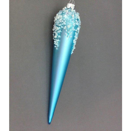 Blue Icycle Hanging Ornament
