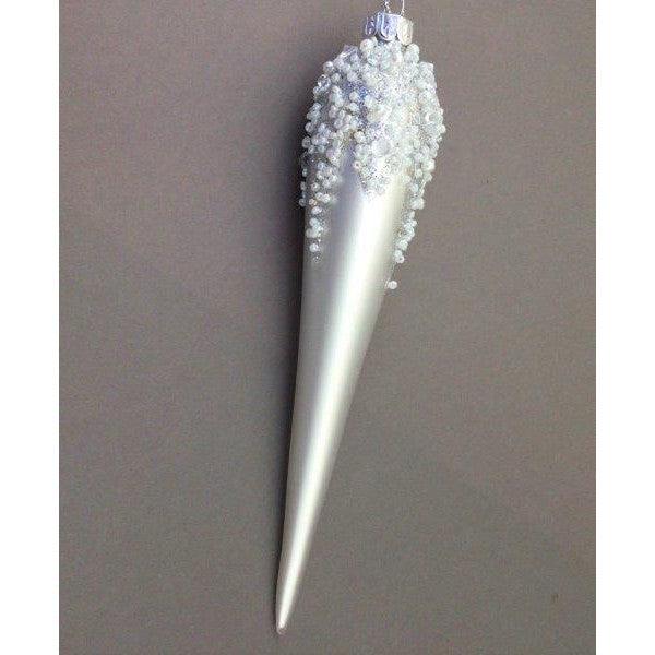 White Icycle Hanging Ornament