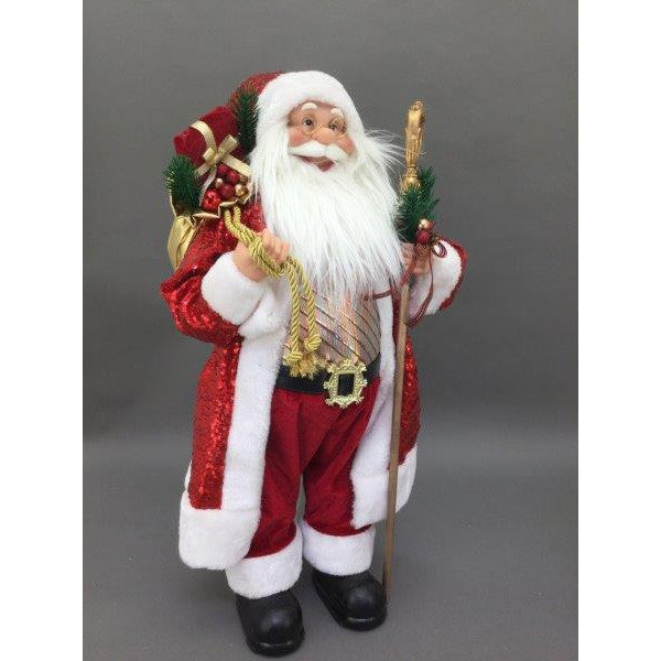 Red Glitter Santa 60 cm
