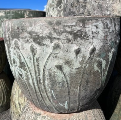Ancient Green Poppy Pot Small