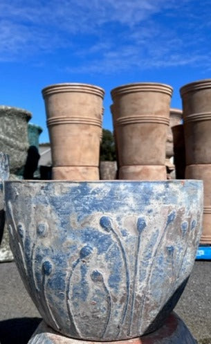 Ancient Blue Poppy Pot Small