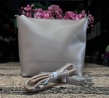 Beige Shoulder Bag 2 Straps