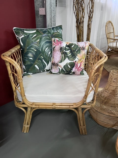 Rattan Chair Cube shape with Cushion