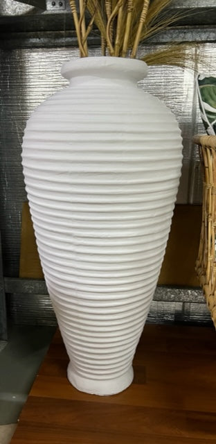 White Pillin Vase 100cm