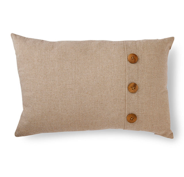 Bailey Oatmeal Button Cushion 40 x 60 cm