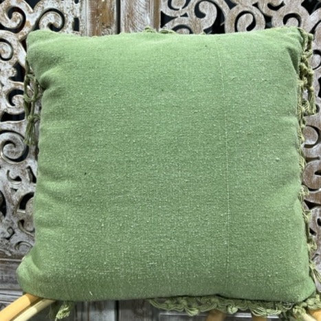 Fern Fringe 45 x 45 Linen Cushion