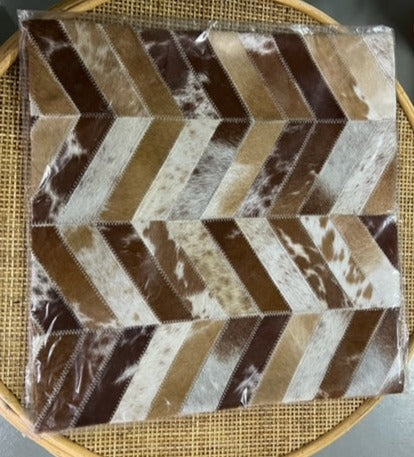 Tan/White Cowhide Cushion Cover 2