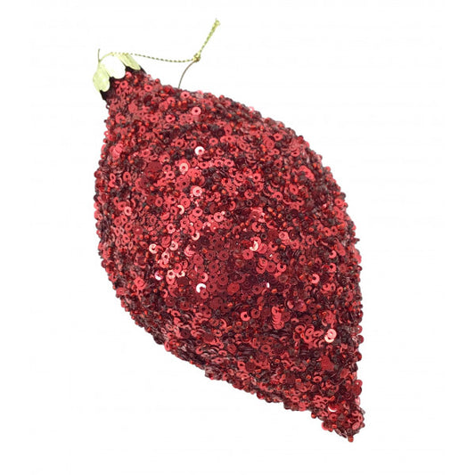 Red Crystal Long Drop Hanging Ornament
