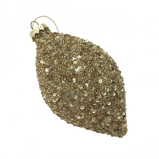 Gold Crystal Long Drop Hanging Ornament