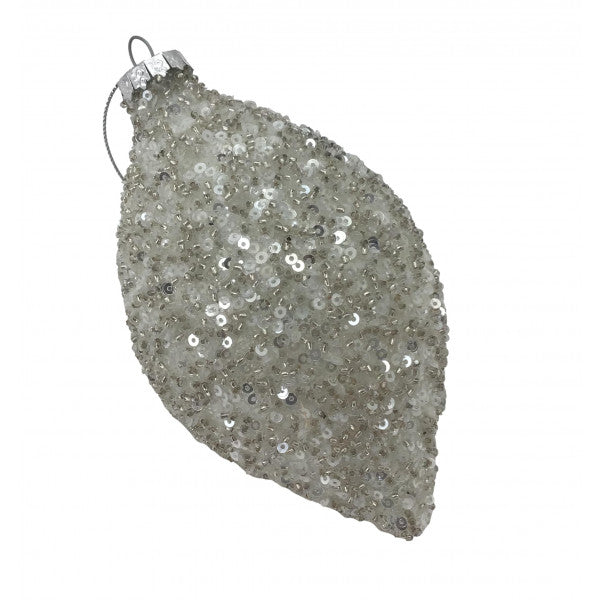 White Crystal Long Drop Hanging Ornament