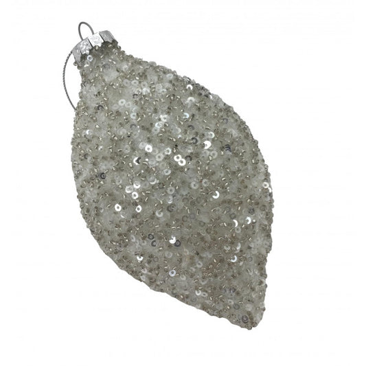White Crystal Long Drop Hanging Ornament