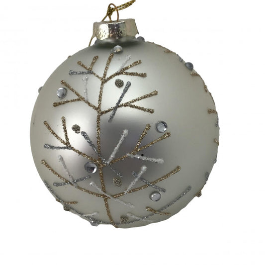 Gold Leaf Ball Hanging Ornament