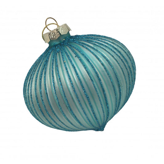 Blue Striped Long Drop Ornament
