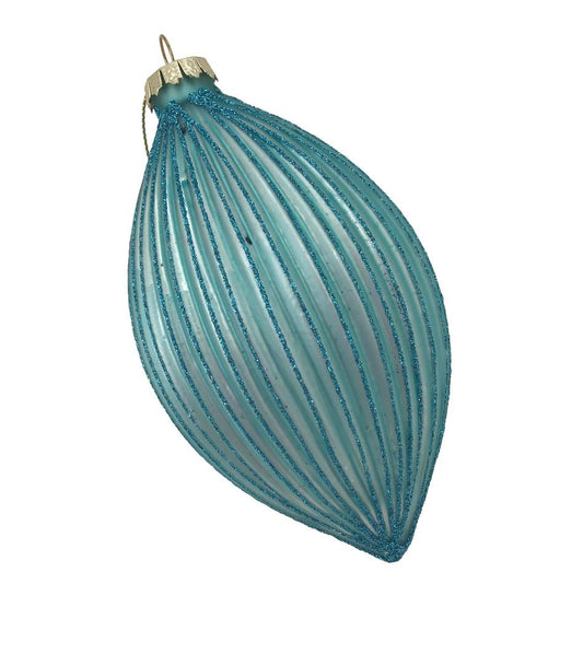 Blue Striped Drop Hanging Ornament