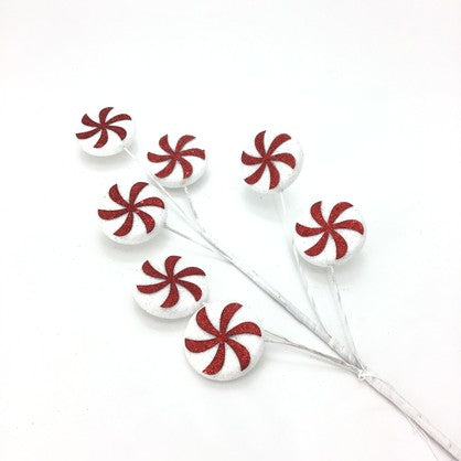 White red Swirl Pick