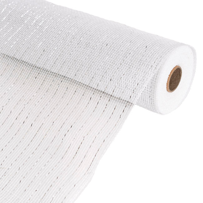 White Metallic Mesh Roll 53 x 9m