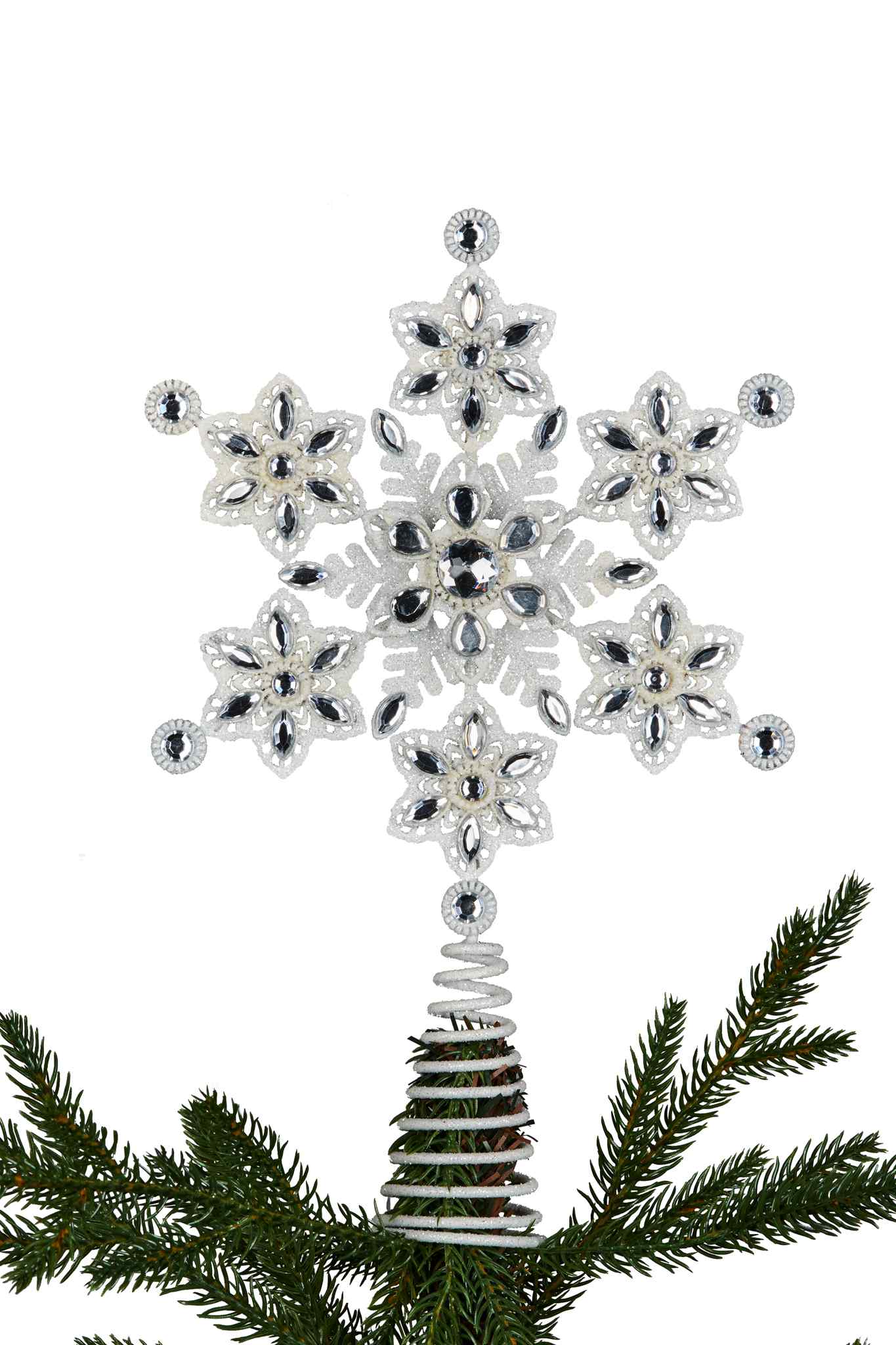 White Snowflake Tree Topper