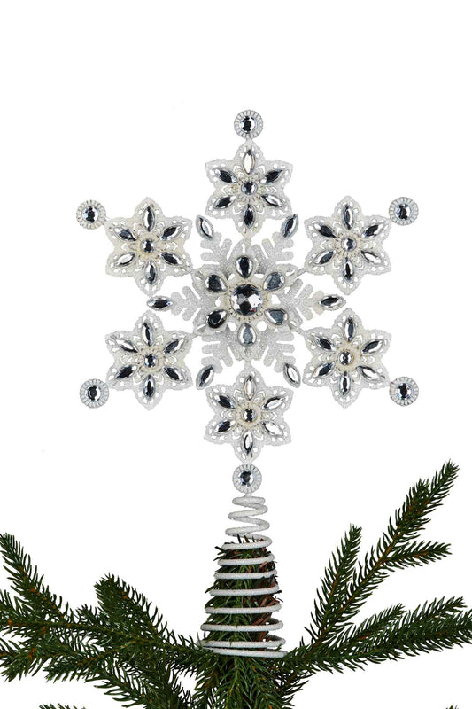 White Snowflake Tree Topper