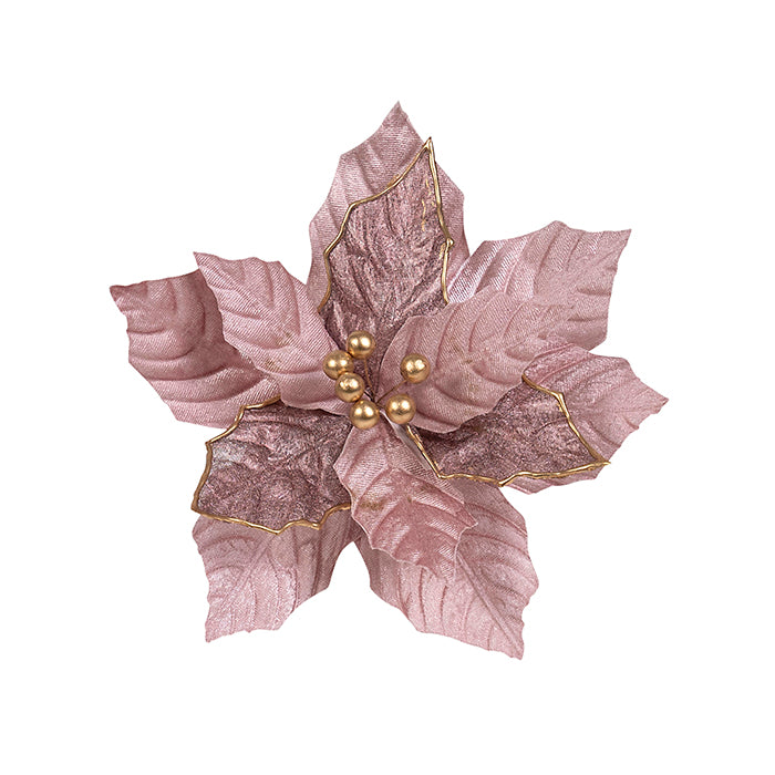 Two Tone Pink Poinsettia Clip on