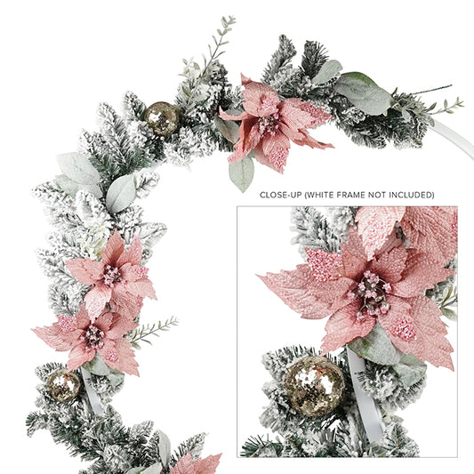 Pink Poinsettia Garland