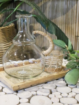 Agueda Glass Water Set on Tray