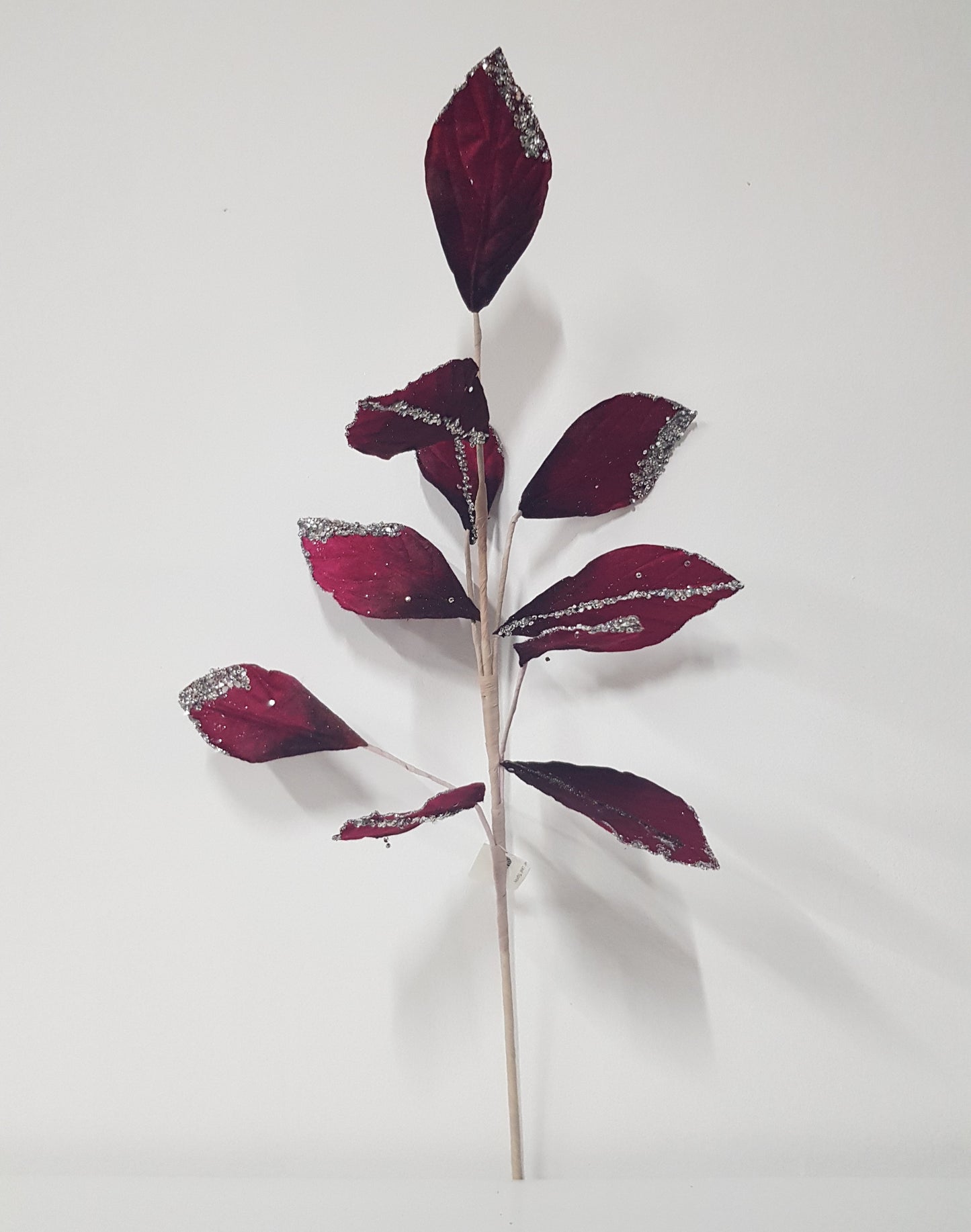 PVC Red & Silver Leaf Spray