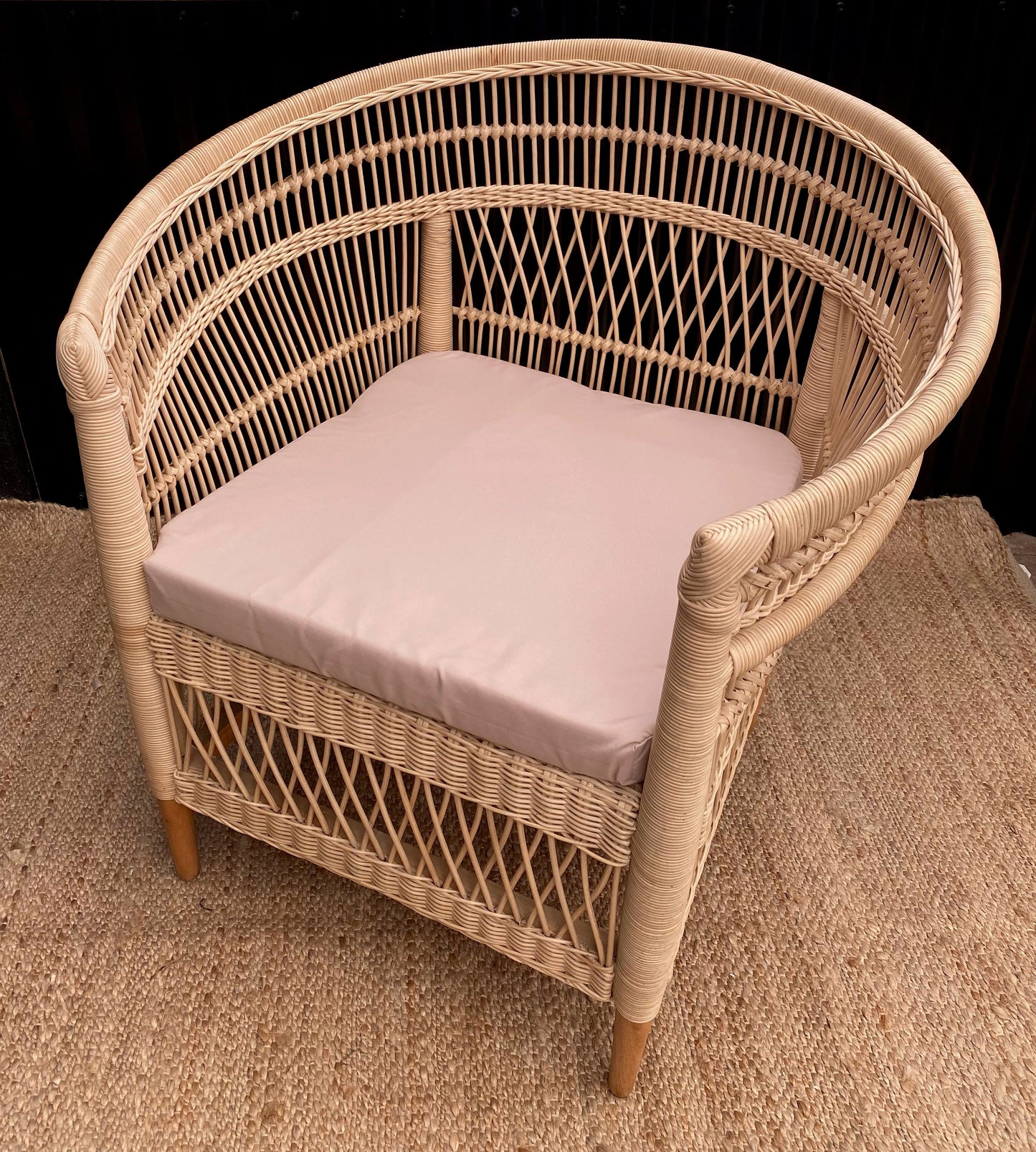 Cane Chair Natural with Cushion