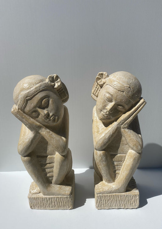 Pair Balinese Lady Cream 75cm