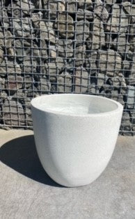 White Terrazzo Egg Pot Lrg