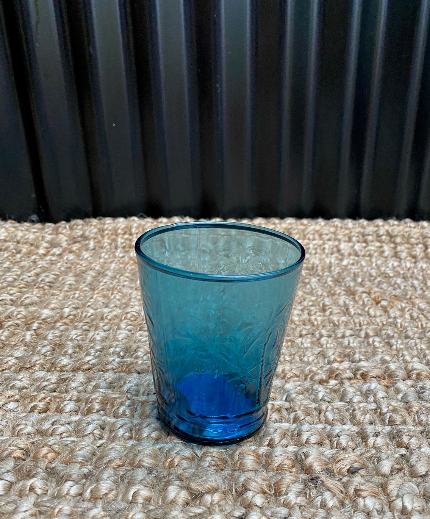Tumbler Glass Palm Sapphire